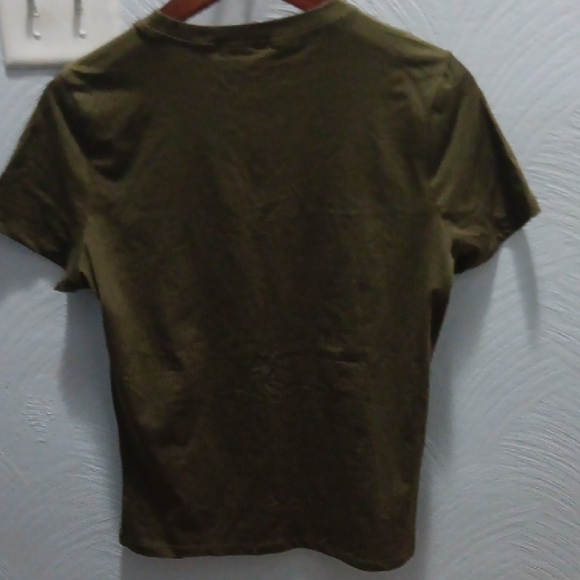Olive Green CHANEL Inspired Graphic TShirt - Picture 4 of 5